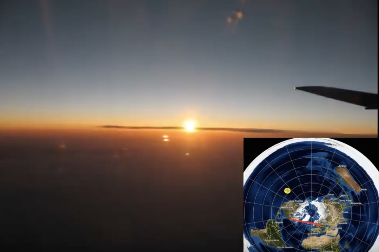 FLAT EARTH CHAMPIONS – THE SUN GOES AROUND THE NORTH POLE ON AE FLAT EARTH MAP