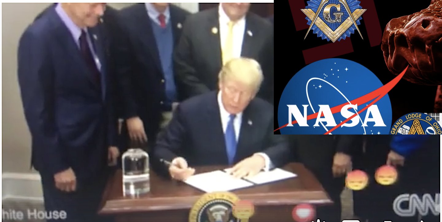 Ζωντανά τώρα ο πρόεδρος Τραμπ για την εξερεύνηση του δήθεν διαστήματος! Υπογραφή οδηγία περί κάποιας πολιτικής για τη «εξερεύνηση» διαστήματος! Είναι όλα ψέματα!!!