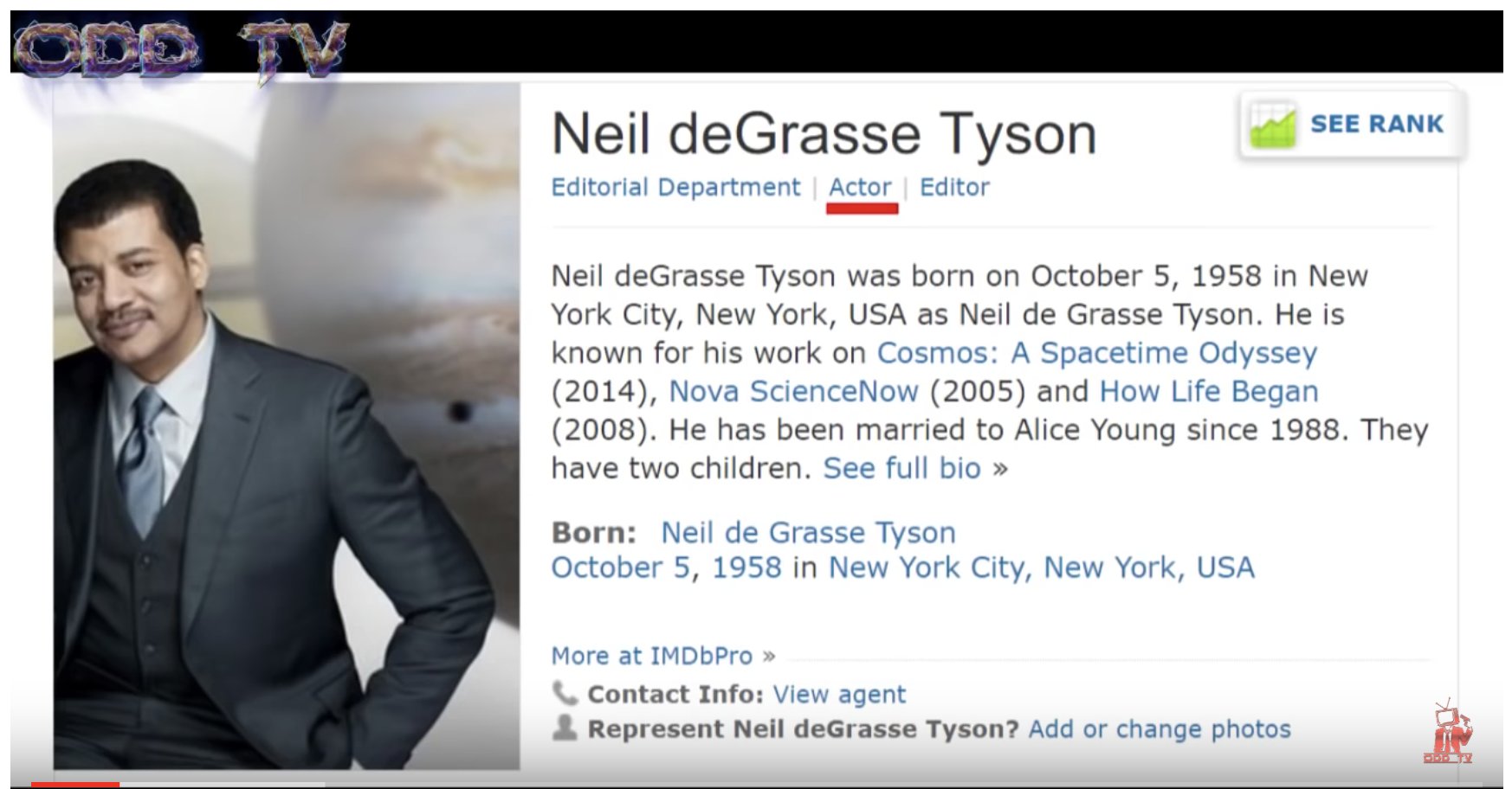 ΒΟΜΒΑ: ΗΘΟΠΟΙΟΣ του ΧΟΛΙΓΟΥΝΤ ο Neil deGrasse Tyson! – Neil deGrasse Tyson Exposed | Hollywood Actor ▶️️
