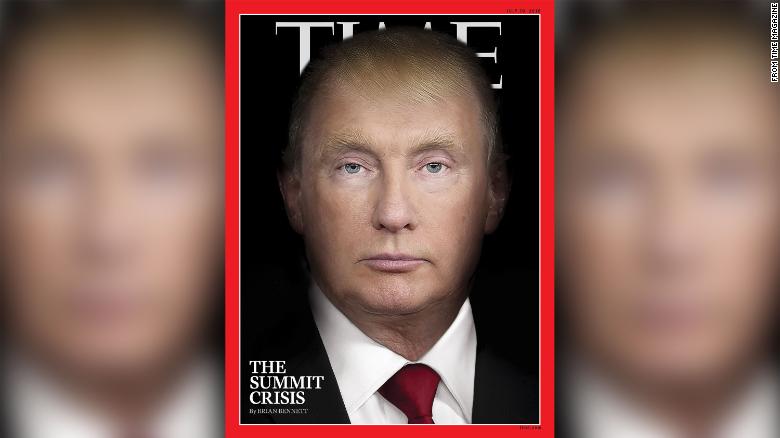 Donald Trump and Vladimir Putin morph into the same person in Time magazine cover