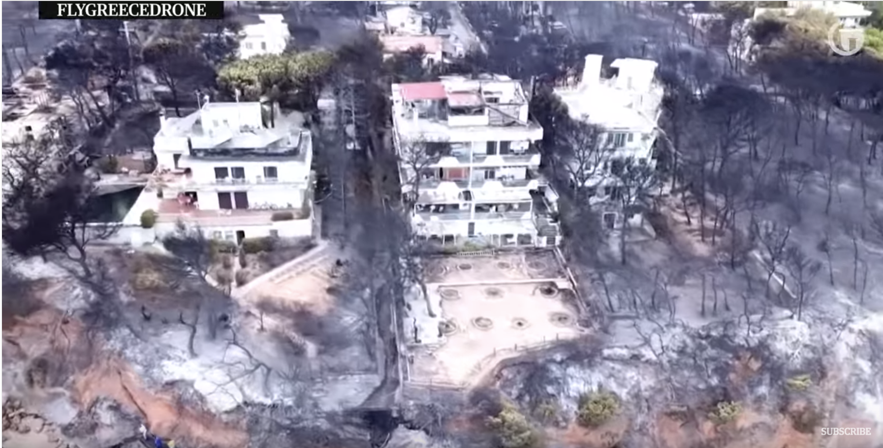 Τα drone δείχνουν τις καμένες περιοχλες στο Μάτι ! – Greek wildfires: drone footage shows extent of devastation