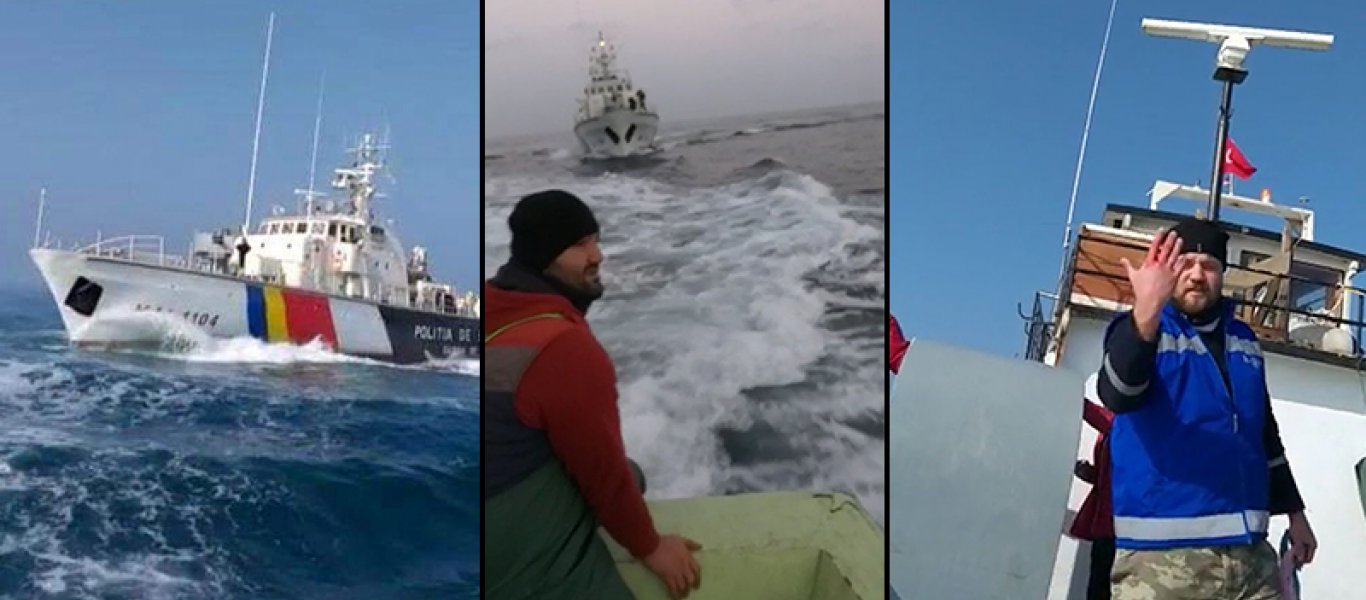 Βίντεο: Πλοίο του λιμενικού της Ρουμανίας «γαζώνει» τουρκικό σκάφος – Πανικόβλητοι οι Τούρκοι άρχισαν τις προσευχές