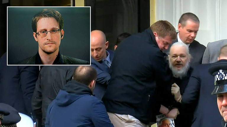 ‘Dark moment for press freedom’: Edward Snowden responds to Assange arrest