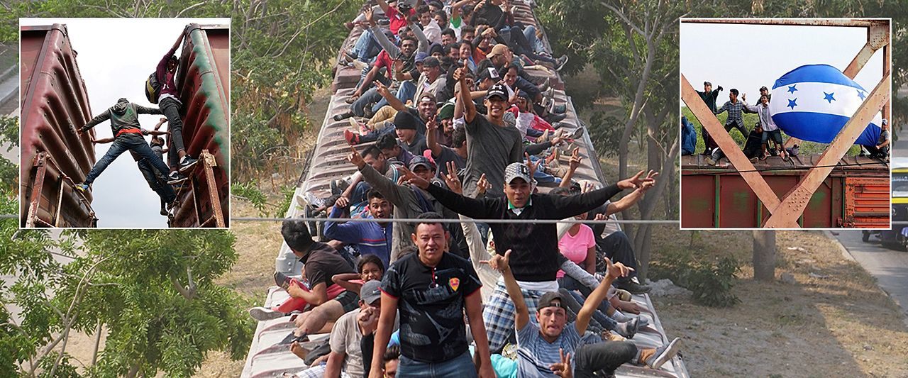 Hundreds of migrants board ‘the Beast’ train in Mexico in risky move to get closer to US border