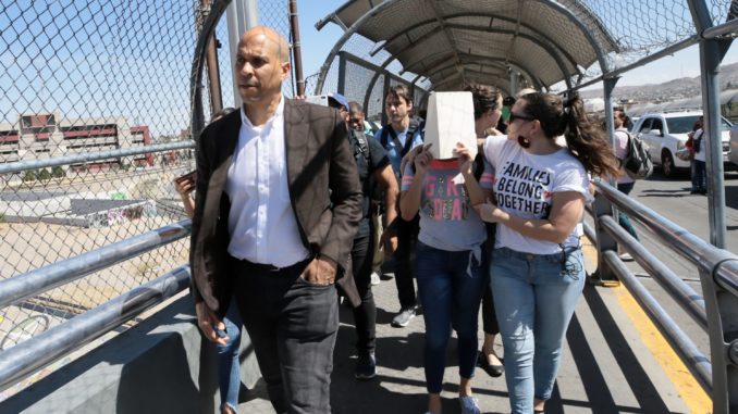 Cory Booker Escorts Mexican Asylum Seekers to U.S. Border