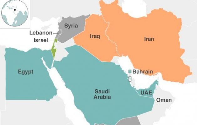 Χάρτης του BBC δείχνει πώς έχουν «μοιραστεί» τα στρατόπεδα στη Μέση Ανατολή. – Πώς εμπλέκεται η Ελλάδα