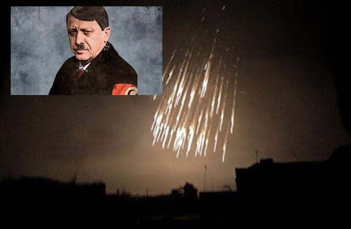 Αφού δεν μπορεί να τους νικήσει, τους καίει: Με βόμβες φωσφόρου χτυπά τους Κούρδους ο νέος Χίτλερ