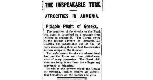 22 Aug 1916: The Unspeakable Turk, The Argus