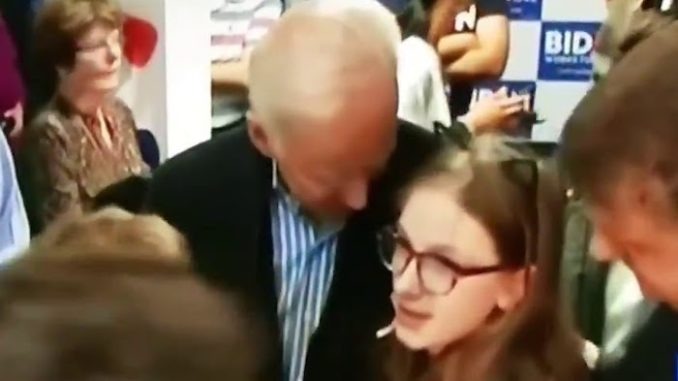 Creepy Joe Biden Caught Sniffing Young Girl’s Hair In Iowa