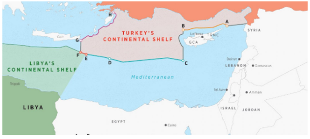 Άγκυρα: «Όποιος κυριαρχεί στην Μεσόγειο κυριαρχεί στις 3 ηπείρους» – Νέος χάρτης που «εξαφανίζει» την Κρήτη