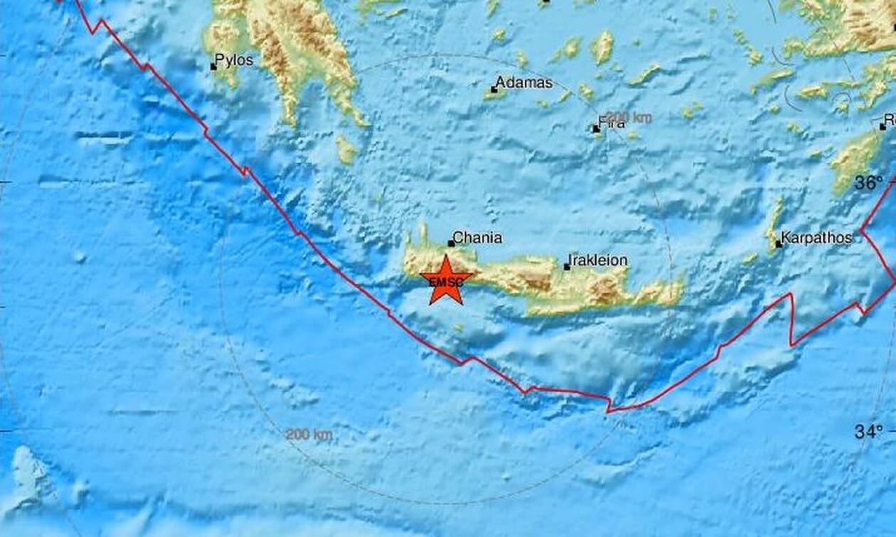 Σεισμός ΤΩΡΑ στην Κρήτη: Ισχυρή σεισμική δόνηση νότια των Χανίων (pics)