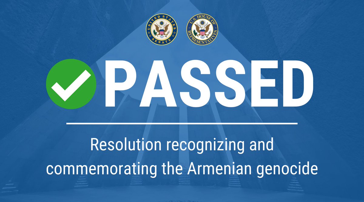 Resolution to recognize the #ArmenianGenocide by TURKS just passed the United States Senate. Greek GENOCIDES are NEXT!