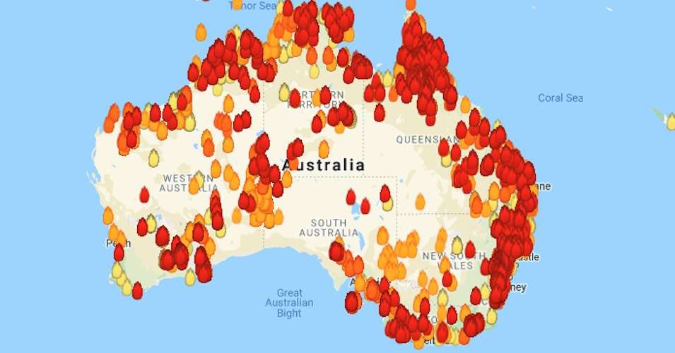 #AustraliaFires: Australia being hit by directed energy weapons!