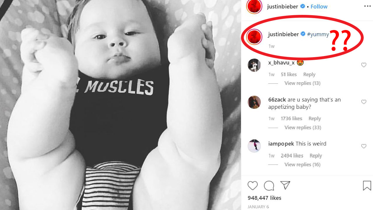 Why is Justin Bieber Tagging Babies “Yummy” on Instagram? The Answer is Sickening.