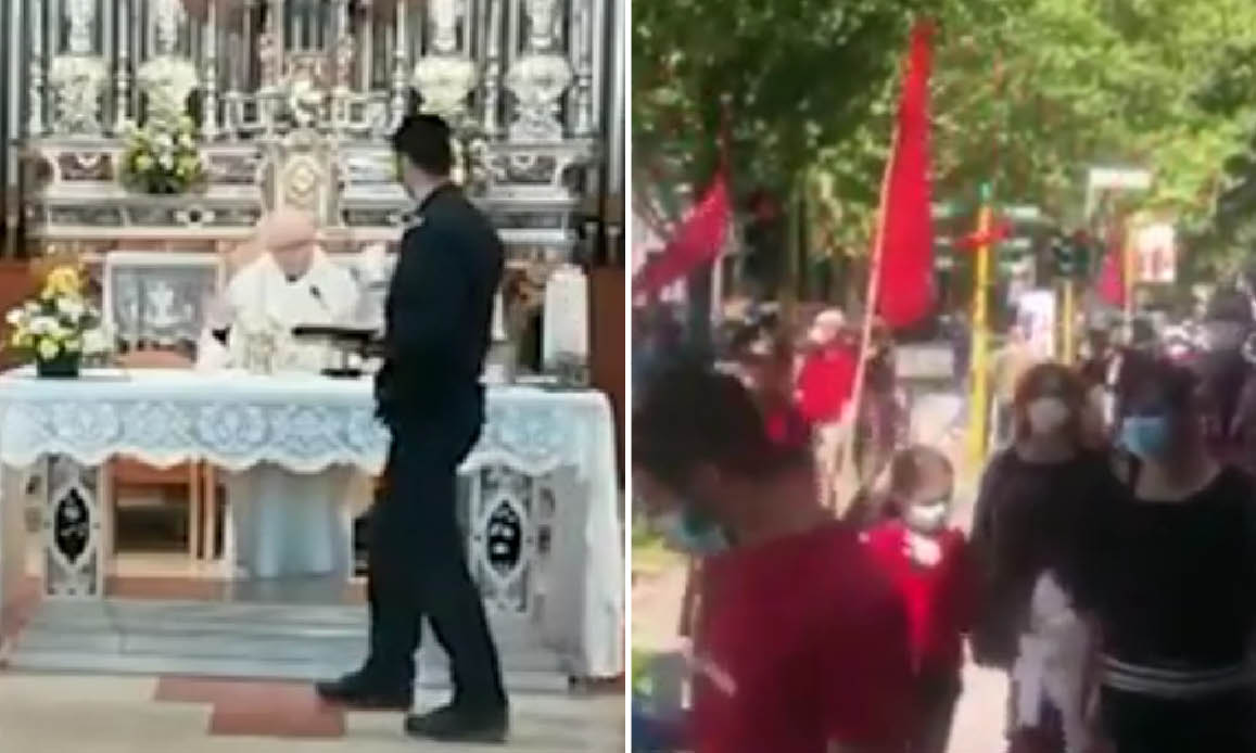 Italy: Masonic Lockdown! Churches Banned for Funerals. Squares Open for Communists. Mobsters freed