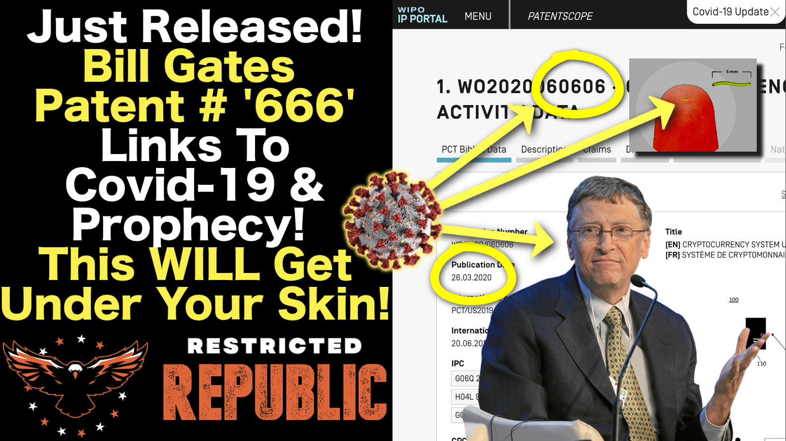 Pure Evil! Bill Gates Patent ‘666’ Exposes COVID-19 Is Tip of This Unfathomable Government Agenda!