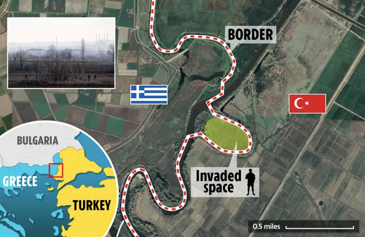THE SUN: LAND GRAB – Turkish troops invade Greece and occupy a small patch of land on contested border