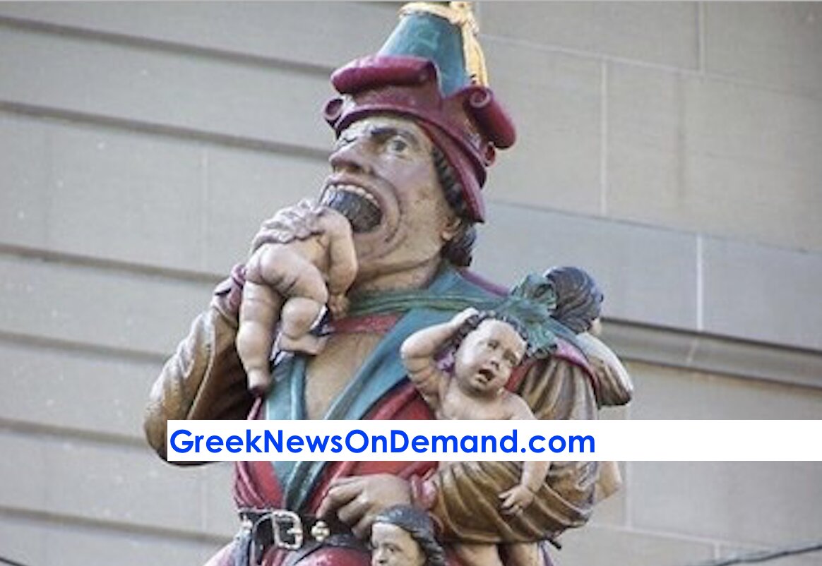 Ιδού το άγαλμα Kinderfresser, ο Παιδοφάγος, στην Ελβετία που απεικονίζει Εβραίο να τρώει…ΜΙΚΡΑ ΠΑΙΔΙΑ!!!
