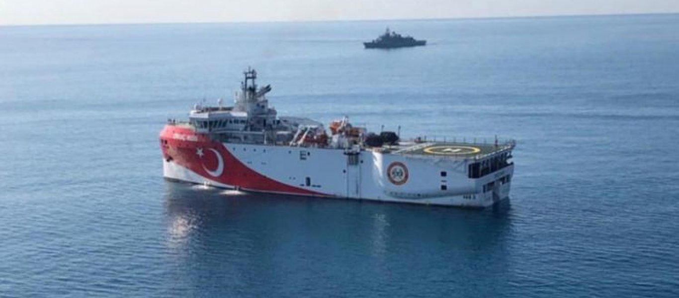 EKTAKTO: Έτοιμο προς απόπλου το Oruc Reis – Δύο τουρκικές φρεγάτες το προσέγγισαν ως συνοδά πλοία (βίντεο)