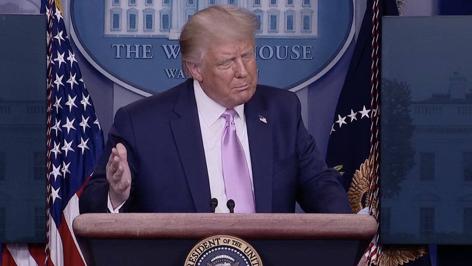 President Trump asked if he’s fighting a “satanic cult of pedophiles and cannibals” as White House press conference