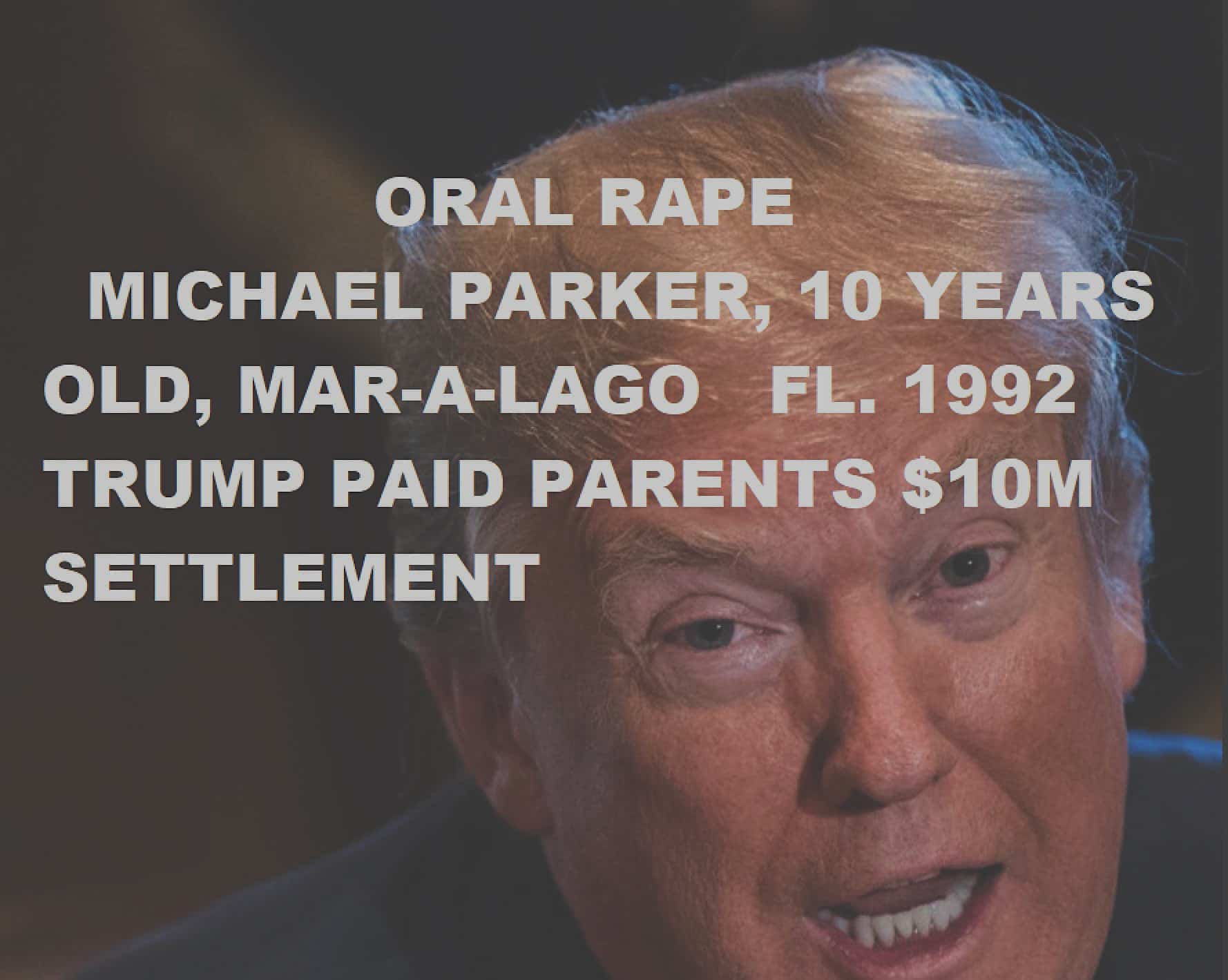 Blockbuster Report: Trump Settlements for 10 Child Rapes, Claiming a Mental Disorder “Pedophilic Disorder F65.4”