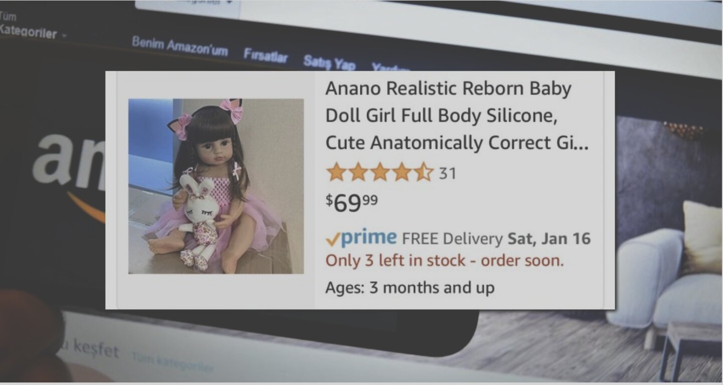Amazon Selling “Anatomically Correct” Childrens’ Dolls Under Search Term “Full Size Sex Doll”
