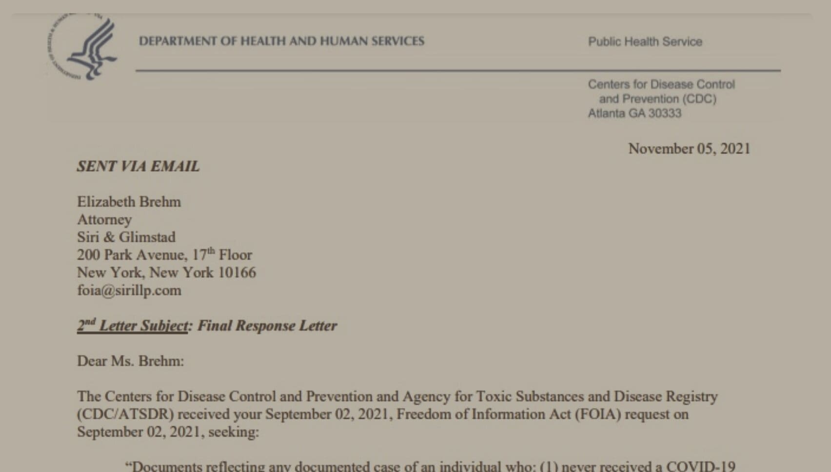 ΜΠΟΥΜ!!! – Σοκ: Το CDC παραδέχεται ότι δεν έχει κανένα αρχείο μη εμβολιασμένου ατόμου που διαδίδει τον COVID ΜΕΤΑ την ανάρρωση!!!