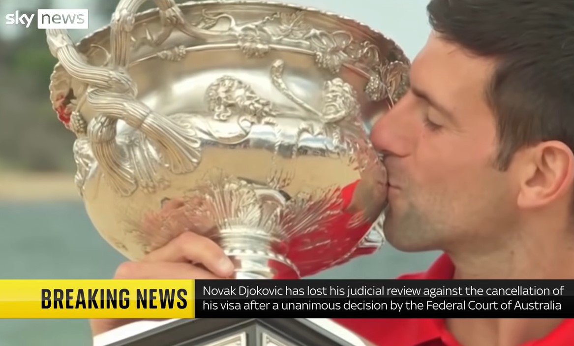 Australian Regime Deports World’s #1 Player Novak Djokovic from Country, Bans Him from Entry for 3 Years – Saying His Presence Could Stir Up Anti-Vaccine Sentiments (VIDEO)