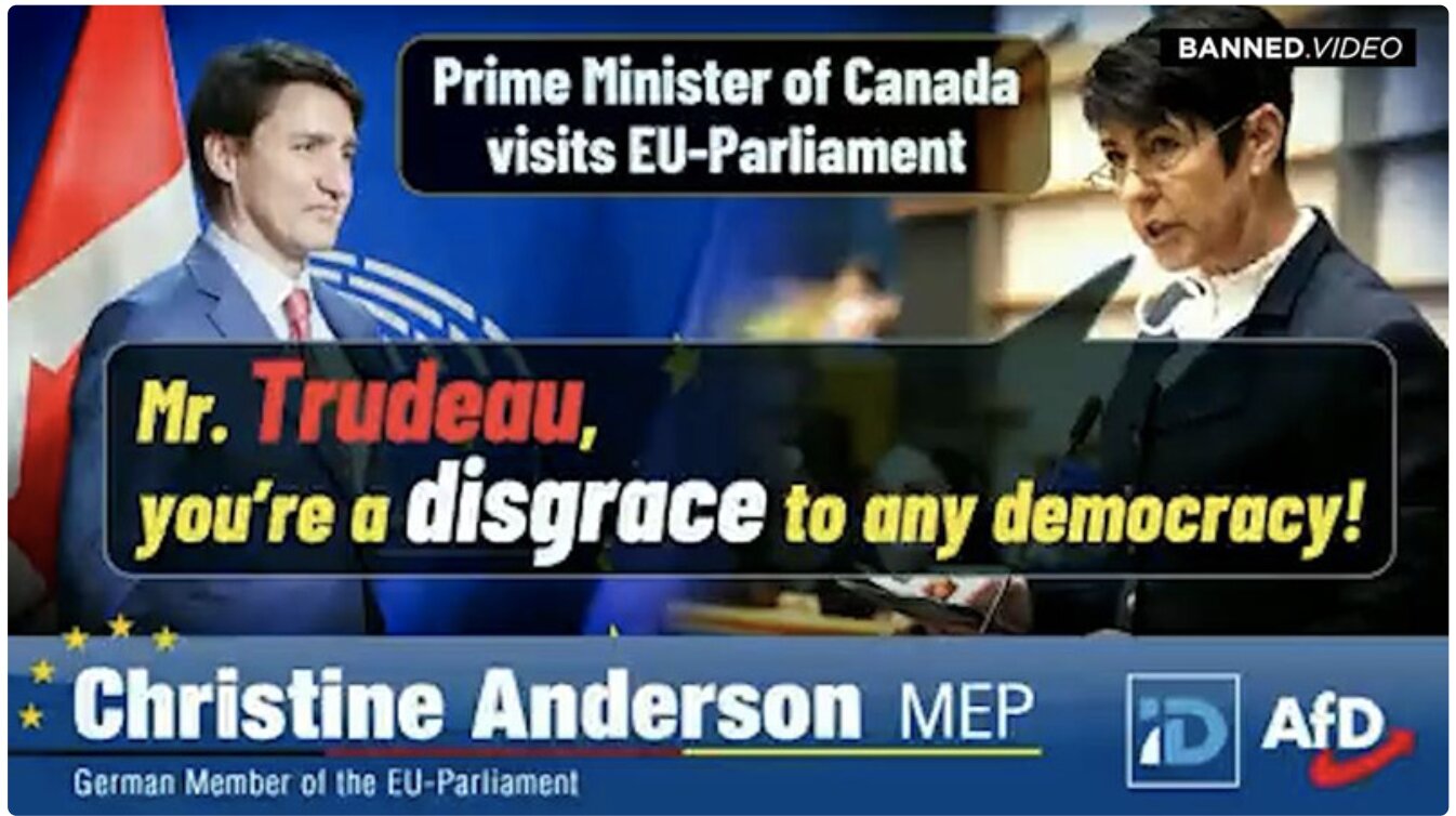 Watch Dictator Justin Trudeau Get Called Out By Members of EU Parliament