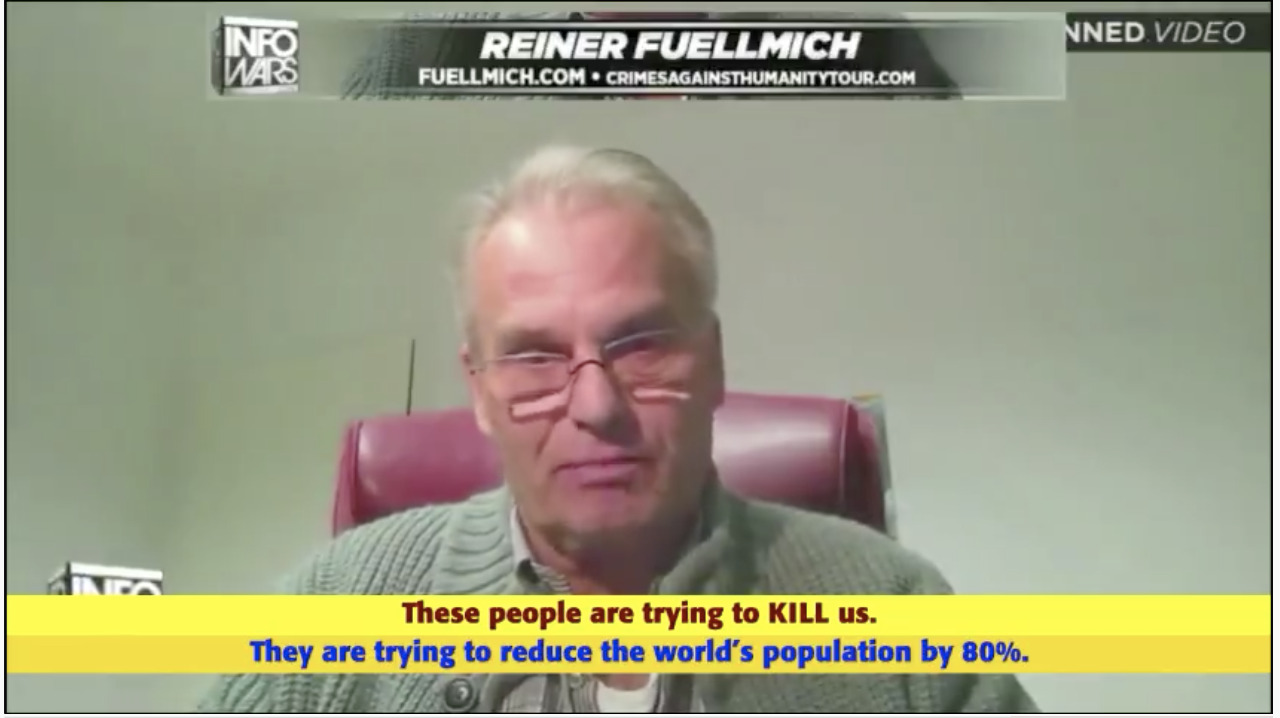 THEY ARE TRYING TO KILL US, TO REDUCE THE POPULATION BY 80% SAYS REINER FUELLMICH