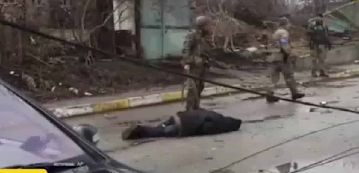 Blockbuster: Staged Bucha Massacre: Ukrainian Soldiers Spotted Laying Out Corpses On Streets
