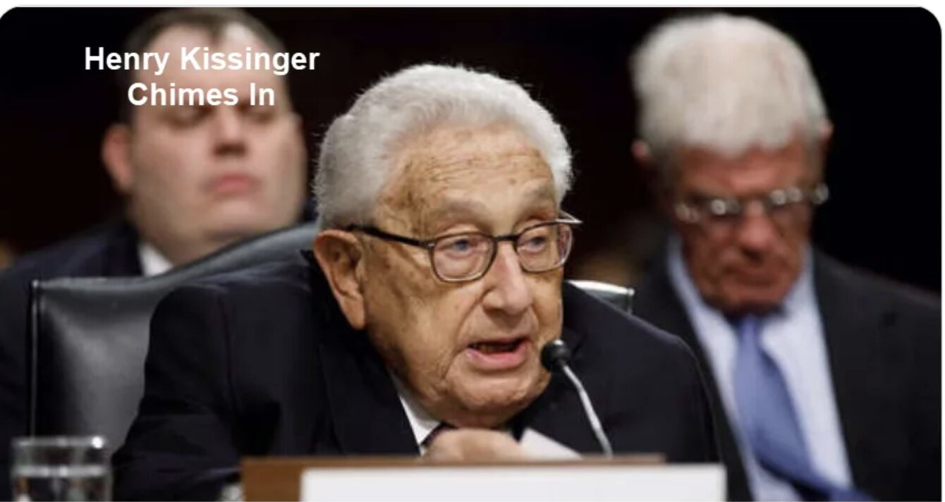 Kissinger changes tune on war in Ukraine! Advises Ukraine now NOT to cede any territory to Russia !